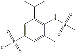 4-methanesulfonamido-3-methyl-5-(propan-2-yl)benzene-1-sulfonyl chloride Struktur