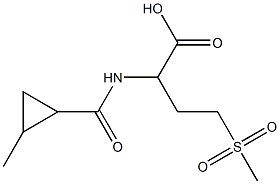 4-methanesulfonyl-2-[(2-methylcyclopropyl)formamido]butanoic acid Struktur