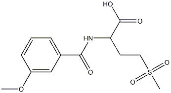 4-methanesulfonyl-2-[(3-methoxyphenyl)formamido]butanoic acid Struktur