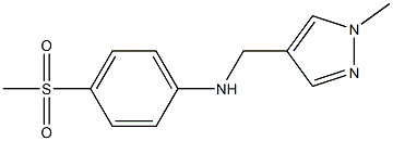 4-methanesulfonyl-N-[(1-methyl-1H-pyrazol-4-yl)methyl]aniline Struktur