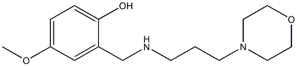 4-methoxy-2-({[3-(morpholin-4-yl)propyl]amino}methyl)phenol Struktur