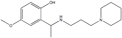 4-methoxy-2-(1-{[3-(piperidin-1-yl)propyl]amino}ethyl)phenol Struktur