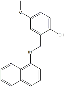 4-methoxy-2-[(naphthalen-1-ylamino)methyl]phenol Struktur