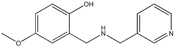 4-methoxy-2-{[(pyridin-3-ylmethyl)amino]methyl}phenol Struktur