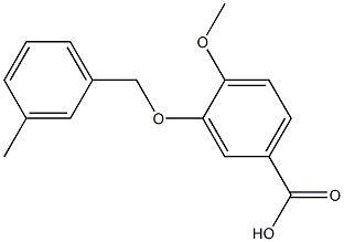 4-methoxy-3-[(3-methylphenyl)methoxy]benzoic acid Struktur