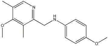 4-methoxy-N-[(4-methoxy-3,5-dimethylpyridin-2-yl)methyl]aniline Struktur