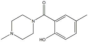 4-methyl-2-[(4-methylpiperazin-1-yl)carbonyl]phenol Struktur