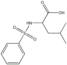 4-methyl-2-[(phenylsulfonyl)amino]pentanoic acid Struktur