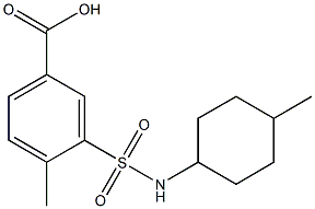 4-methyl-3-[(4-methylcyclohexyl)sulfamoyl]benzoic acid Struktur