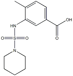 4-methyl-3-[(piperidine-1-sulfonyl)amino]benzoic acid Struktur