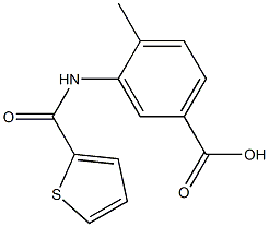 4-methyl-3-[(thien-2-ylcarbonyl)amino]benzoic acid Struktur