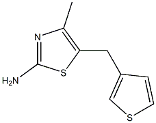 4-methyl-5-(thiophen-3-ylmethyl)-1,3-thiazol-2-amine Struktur