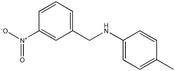 4-methyl-N-[(3-nitrophenyl)methyl]aniline Struktur