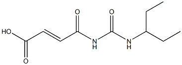 4-oxo-4-[(pentan-3-ylcarbamoyl)amino]but-2-enoic acid Struktur