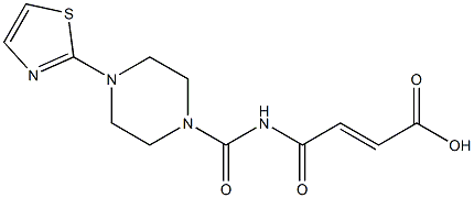 4-oxo-4-{[4-(1,3-thiazol-2-yl)piperazin-1-yl]carbonylamino}but-2-enoic acid Struktur