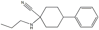 4-phenyl-1-(propylamino)cyclohexane-1-carbonitrile Struktur