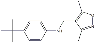 4-tert-butyl-N-[(3,5-dimethyl-1,2-oxazol-4-yl)methyl]aniline Struktur