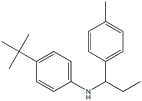 4-tert-butyl-N-[1-(4-methylphenyl)propyl]aniline Struktur