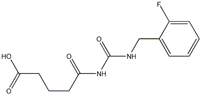 5-({[(2-fluorophenyl)methyl]carbamoyl}amino)-5-oxopentanoic acid Struktur