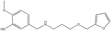 5-({[3-(furan-2-ylmethoxy)propyl]amino}methyl)-2-methoxyphenol Struktur