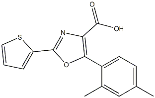 5-(2,4-dimethylphenyl)-2-(thiophen-2-yl)-1,3-oxazole-4-carboxylic acid Struktur