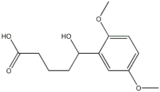 5-(2,5-dimethoxyphenyl)-5-hydroxypentanoic acid Struktur