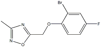 5-(2-bromo-4-fluorophenoxymethyl)-3-methyl-1,2,4-oxadiazole Struktur