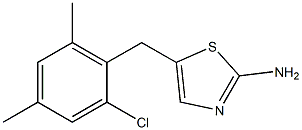 5-(2-chloro-4,6-dimethylbenzyl)-1,3-thiazol-2-amine Struktur