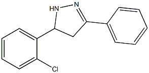 5-(2-chlorophenyl)-3-phenyl-4,5-dihydro-1H-pyrazole Struktur