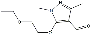 5-(2-ethoxyethoxy)-1,3-dimethyl-1H-pyrazole-4-carbaldehyde Struktur