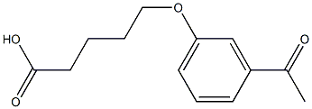 5-(3-acetylphenoxy)pentanoic acid Struktur