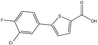 5-(3-chloro-4-fluorophenyl)thiophene-2-carboxylic acid Struktur