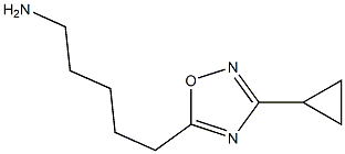 5-(3-cyclopropyl-1,2,4-oxadiazol-5-yl)pentan-1-amine Struktur