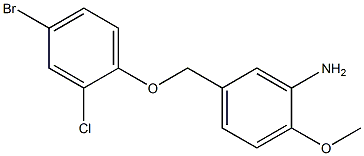 5-(4-bromo-2-chlorophenoxymethyl)-2-methoxyaniline Struktur