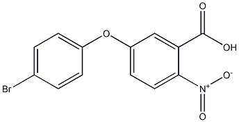 5-(4-bromophenoxy)-2-nitrobenzoic acid Struktur