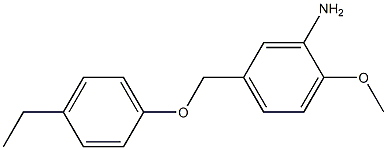 5-(4-ethylphenoxymethyl)-2-methoxyaniline Struktur