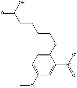 5-(4-methoxy-2-nitrophenoxy)pentanoic acid Struktur