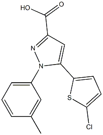 5-(5-chlorothiophen-2-yl)-1-(3-methylphenyl)-1H-pyrazole-3-carboxylic acid Struktur