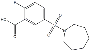 5-(azepane-1-sulfonyl)-2-fluorobenzoic acid Struktur