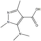 5-(dimethylamino)-1,3-dimethyl-1H-pyrazole-4-carboxylic acid Struktur