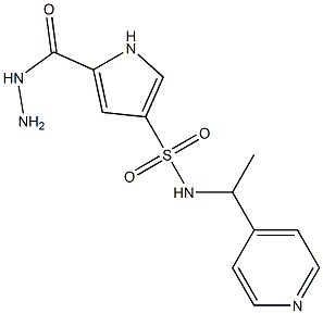 5-(hydrazinocarbonyl)-N-(1-pyridin-4-ylethyl)-1H-pyrrole-3-sulfonamide Struktur