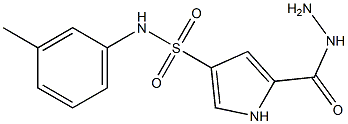 5-(hydrazinocarbonyl)-N-(3-methylphenyl)-1H-pyrrole-3-sulfonamide Struktur