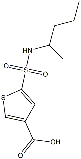 5-(pentan-2-ylsulfamoyl)thiophene-3-carboxylic acid Struktur