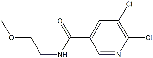 5,6-dichloro-N-(2-methoxyethyl)pyridine-3-carboxamide Struktur