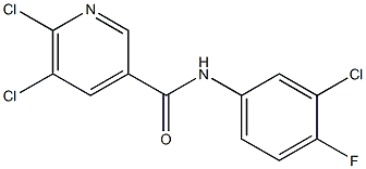 5,6-dichloro-N-(3-chloro-4-fluorophenyl)pyridine-3-carboxamide Struktur