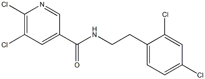 5,6-dichloro-N-[2-(2,4-dichlorophenyl)ethyl]pyridine-3-carboxamide Struktur