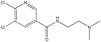 5,6-dichloro-N-[2-(dimethylamino)ethyl]pyridine-3-carboxamide Struktur