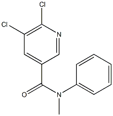 5,6-dichloro-N-methyl-N-phenylpyridine-3-carboxamide Struktur