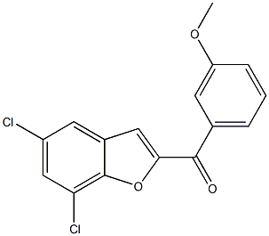 5,7-dichloro-2-[(3-methoxyphenyl)carbonyl]-1-benzofuran Struktur