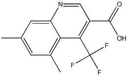 5,7-dimethyl-4-(trifluoromethyl)quinoline-3-carboxylic acid Struktur